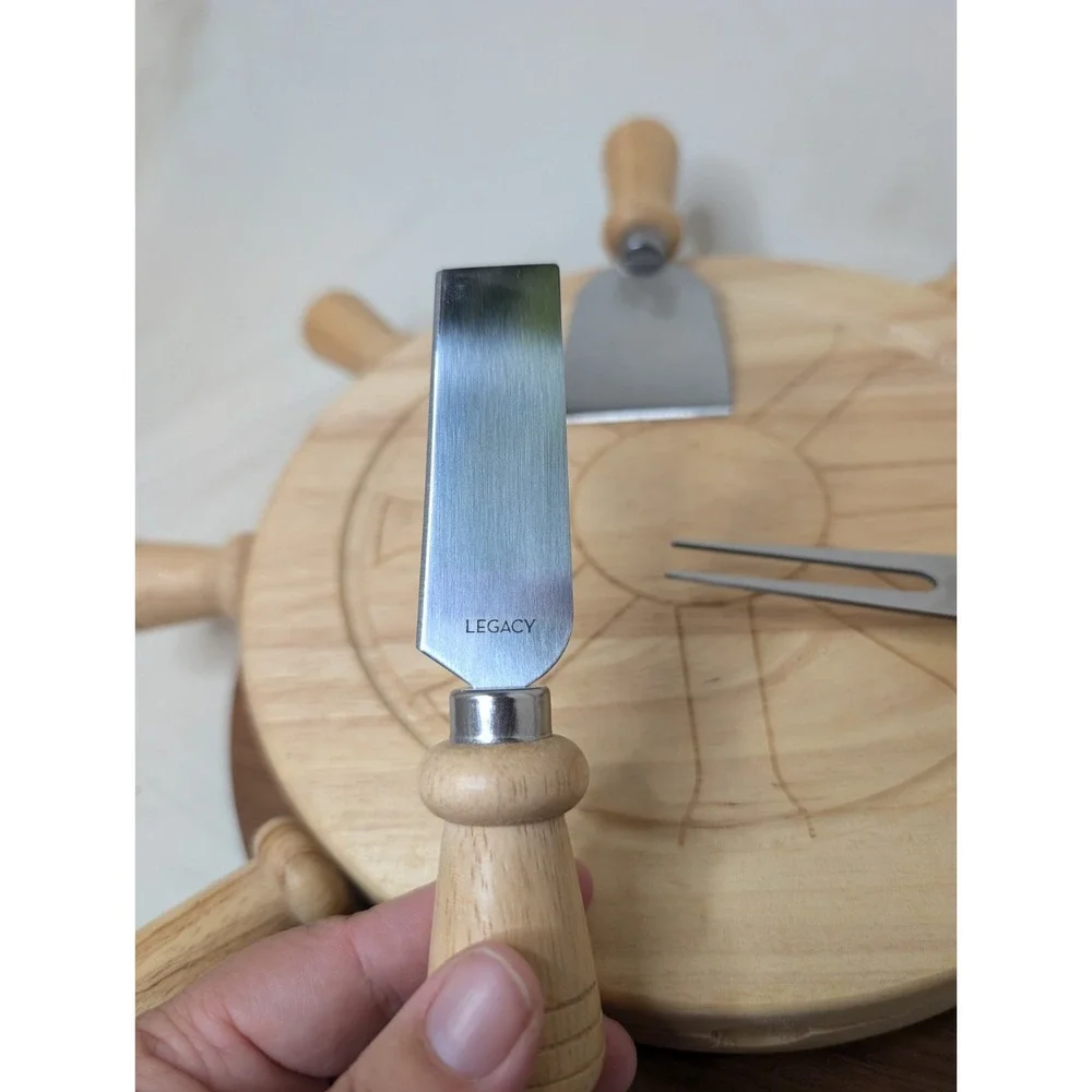 Legacy by‎ Picnic Time Wheel (Cheese Board, Cheese Knife, Cheese Knife Spreader)